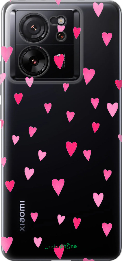 Силиконовый чехол Сердечки 2 для Xiaomi 13T PRO - 4763u-3810 изображение 