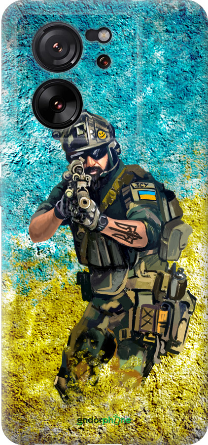 Силиконовый чехол Воин ЗСУ для Xiaomi Redmi K60 Ultra - 5311u-4143 изображение 