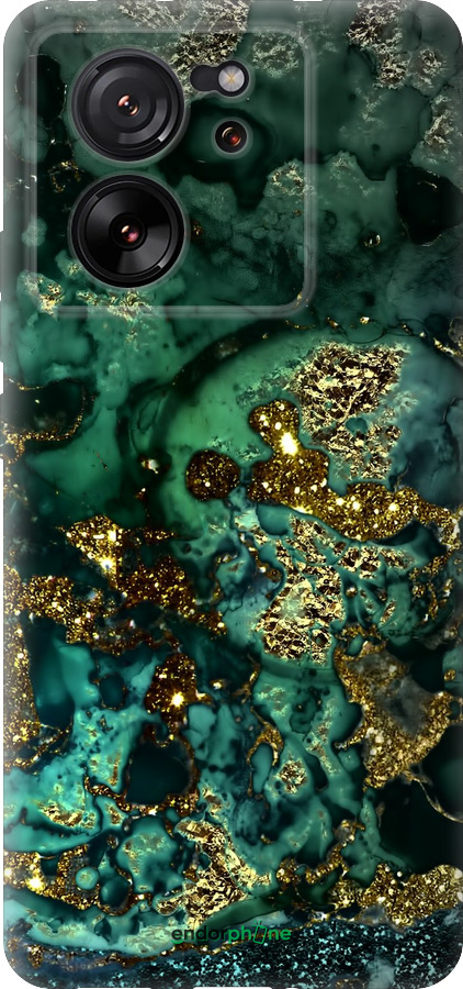 Силіконовий чехол Мармур золото багатство для Xiaomi 13T PRO - 5419u-3810 изображение 