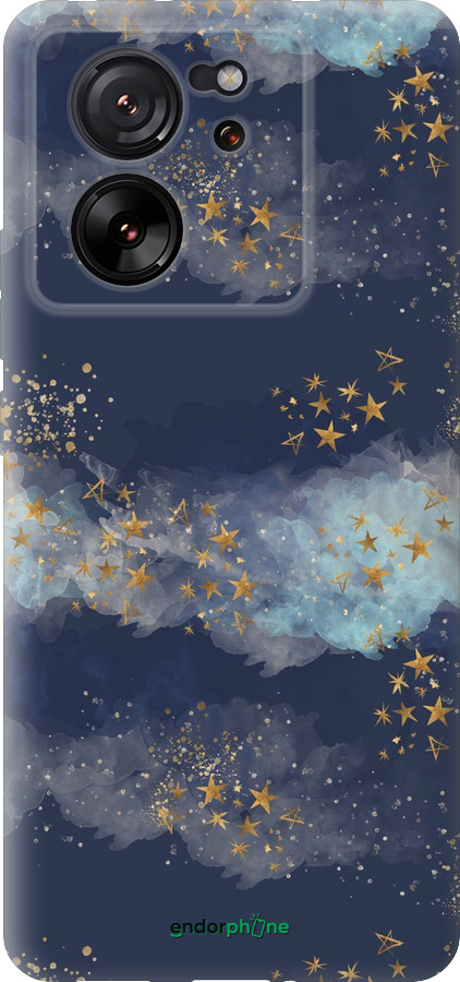 Силиконовый чехол Ночь золотые звезды для Xiaomi 13T PRO - 5421u-3810 изображение 