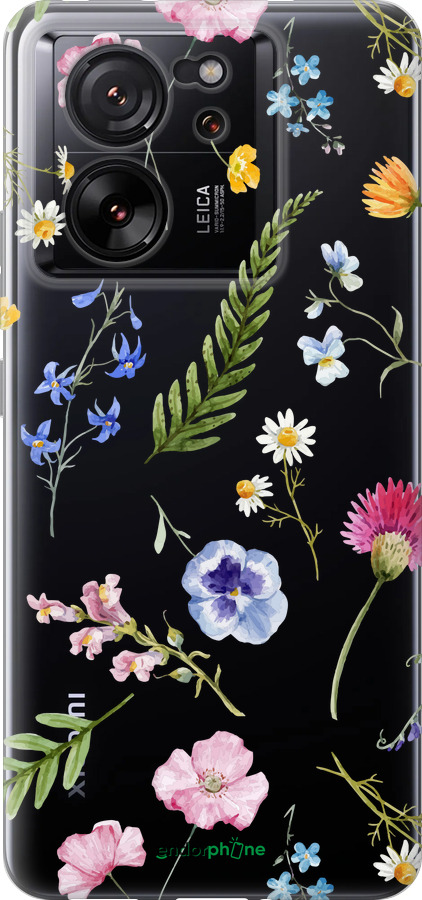 Силиконовый чехол Цветочный фон v2 для Xiaomi Redmi K60 Ultra - 5472u-4143 изображение 