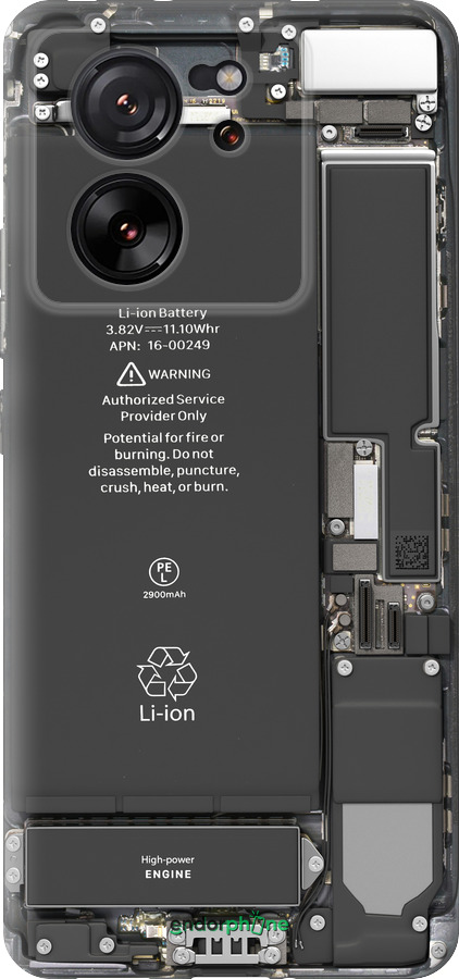 Силиконовый чехол Детали смартфона для Xiaomi Redmi K60 Ultra - 5487u-4143 изображение 