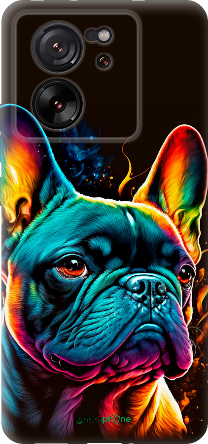 Силиконовый чехол Яркий бульдог для Xiaomi 13T - 5547u-4142 изображение 