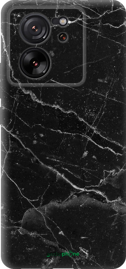 Силиконовый чехол Черный мрамор v2 для Xiaomi Redmi K60 Ultra - 5568u-4143 изображение 