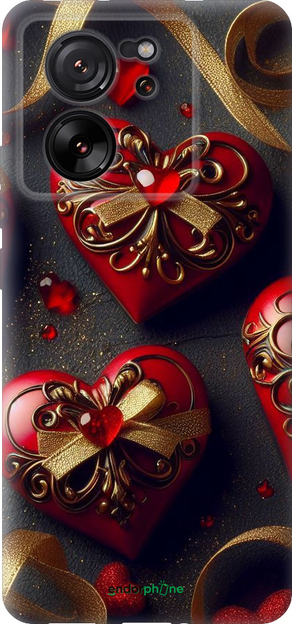 Силиконовый чехол Сердечки v4 для Xiaomi Redmi K60 Ultra - 5834u-4143 изображение 