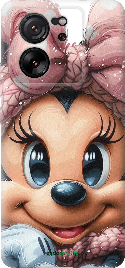 Силиконовый чехол Минни Маус с бантиком для Xiaomi Redmi K60 Ultra - 6055u-4143 изображение 