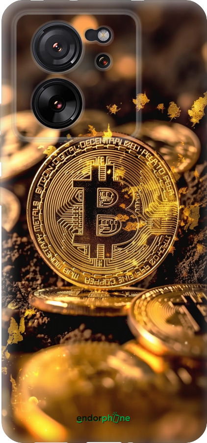 Силіконовий чехол Золота лихоманка біткойна для Xiaomi 13T PRO - 6089u-3810 изображение 