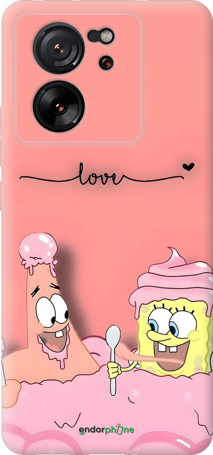 Силиконовый чехол Спанч Боб для Xiaomi 13T PRO - 6282u-3810 изображение 