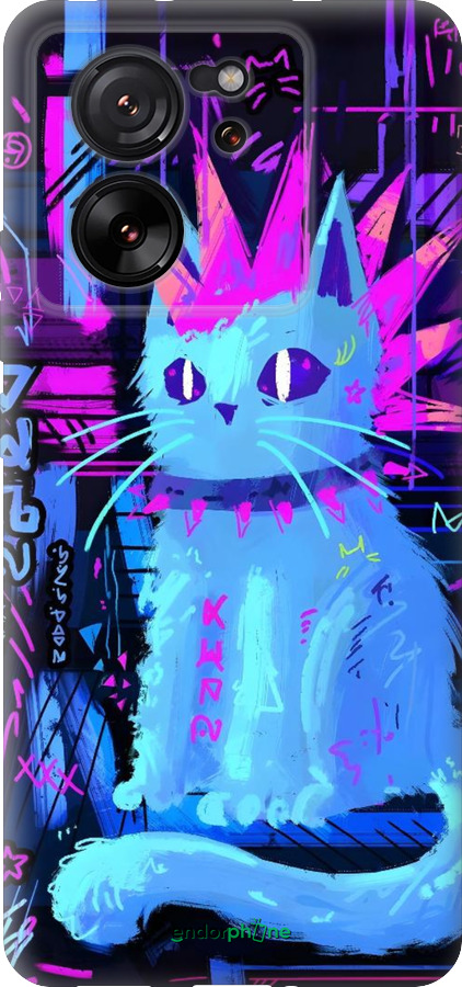 Силиконовый чехол Кот панк для Xiaomi 13T PRO - 6311u-3810 изображение 