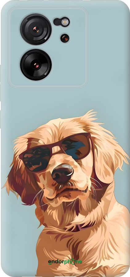 Силиконовый чехол Пес в очках для Xiaomi Redmi K60 Ultra - 6381u-4143 изображение 