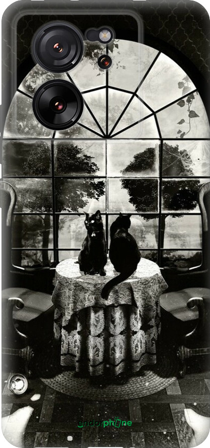 Силиконовый чехол Череп и коты для Xiaomi 13T - 6432u-4142 изображение 