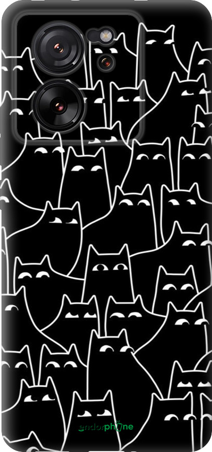 Силиконовый чехол С изображением кошек для Xiaomi 13T PRO - 6470u-3810 изображение 