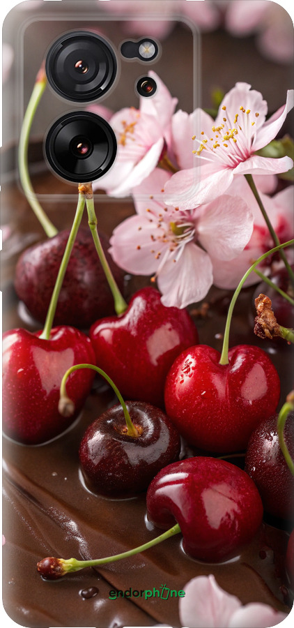 Силиконовый чехол Вишня в шоколаде для Xiaomi 13T - 6698u-4142 изображение 