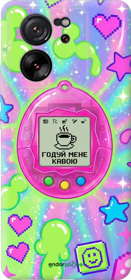 Силиконовый чехол Y2K Aesthetic Retro Pet: Годуй мене кавою для Xiaomi 13T PRO - 6784u-3810 изображение 