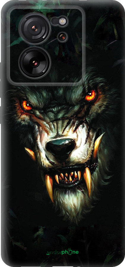 Силиконовый чехол Дьявольский волк для Xiaomi Redmi K60 Ultra - 833u-4143 изображение 