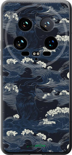 Силіконовий чехол Морська тематика у стилі арт-деко для Xiaomi 14 Ultra - 6520u-3647 изображение 