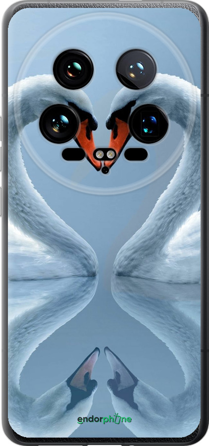 Силиконовый чехол Лебеди для Xiaomi 14 Ultra - 6007u-3647 изображение 