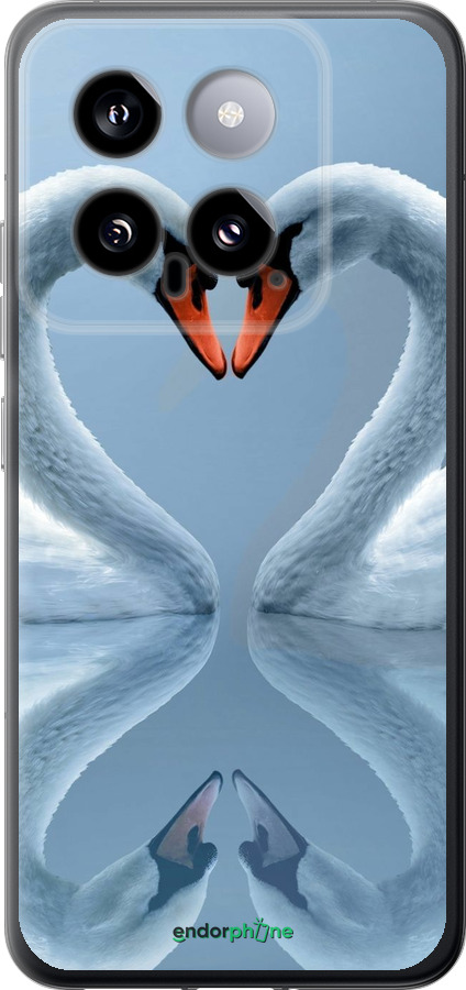 Силіконовий чехол Лебеді для Xiaomi 14 - 6007u-3408 изображение 