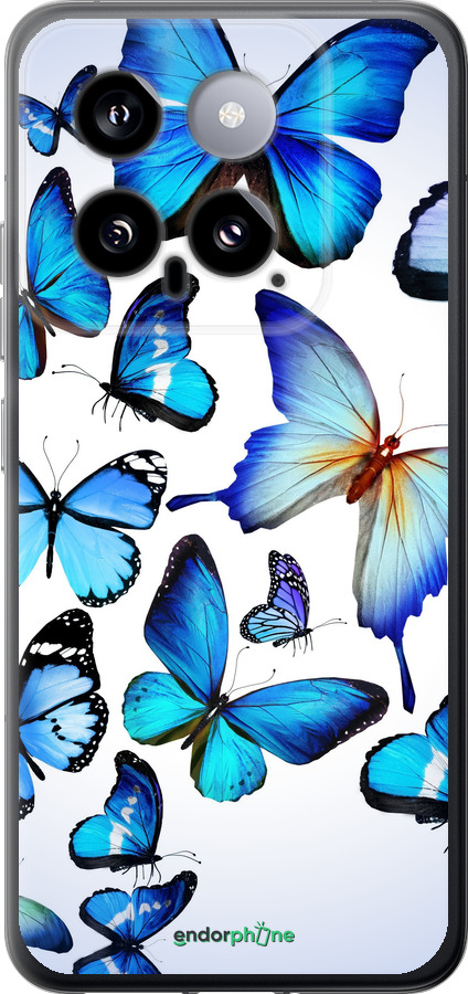 Силиконовый чехол Бабочки для Xiaomi 14 - 6023u-3408 изображение 
