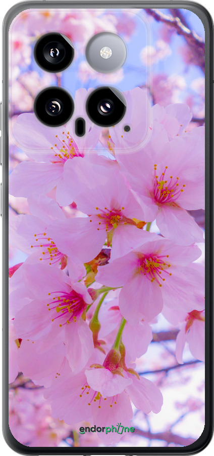 Силиконовый чехол Сакура для Xiaomi 14 - 6029u-3408 изображение 