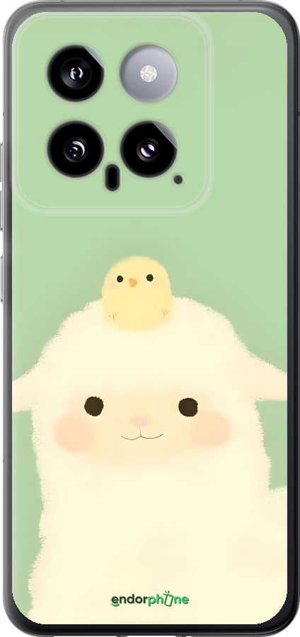 Силіконовий чехол Барашек и ципленок для Xiaomi 14 - 6369u-3408 изображение 