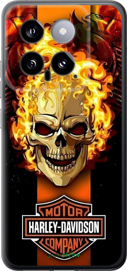 Силіконовий чехол Харлей девидсон для Xiaomi 14 - 6370u-3408 изображение 