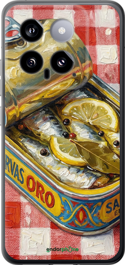 Силиконовый чехол Vintage Sardine Tin Phone для Xiaomi 14 - 6772u-3408 изображение 