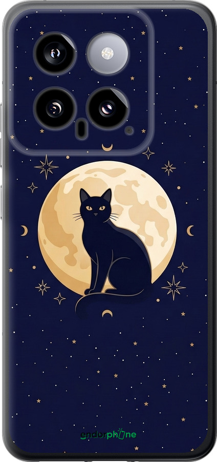 Силиконовый чехол Cute Cat Celestial/Witchy для Xiaomi 14 - 6787u-3408 изображение 