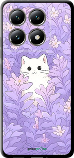 TPU чехол Котик в цветах для Xiaomi 14T 5G - 6390b-3773 изображение 