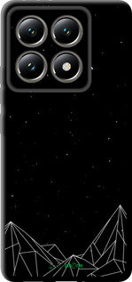TPU чехол Черно белые абстрактные горы для Xiaomi 14T 5G - 6437b-3773 изображение 