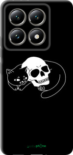 TPU чехол Із зображенням кота та черепа для Xiaomi 14T 5G - 6491b-3773 изображение 
