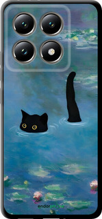 TPU чехол С изображением кота и водяной лилии Monet для Xiaomi 14T 5G - 6519b-3773 изображение 
