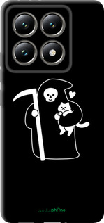TPU чехол Минималистичный арт: смерть и кошка для Xiaomi 14T 5G - 6529b-3773 изображение 