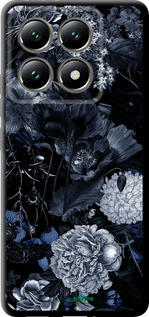 TPU чехол Абстрактный цветочный рисунок в синих тонах для Xiaomi 14T 5G - 6539b-3773 изображение 