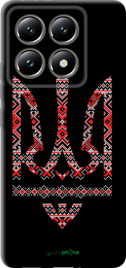 TPU чехол Герб - вышиванка на черном фоне для Xiaomi 14T 5G - 1196b-3773 изображение 