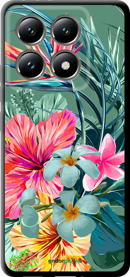 TPU чехол Тропические цветы v1 для Xiaomi 14T 5G - 4667b-3773 изображение 