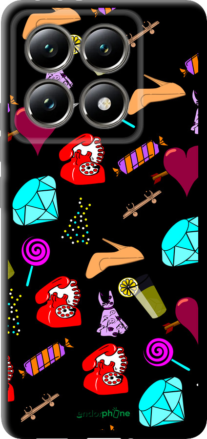 TPU чехол stickers для Xiaomi 14T 5G - 4757b-3773 изображение 