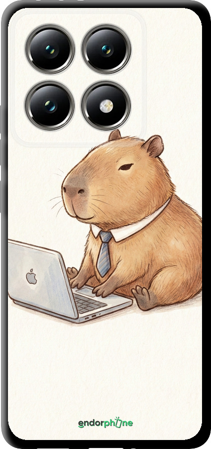 TPU чехол Funny Capybara CEO Working для Xiaomi 14T 5G - 6777b-3773 изображение 