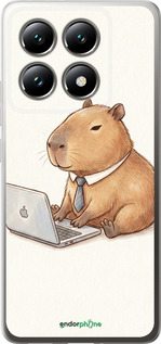 Силиконовый чехол 'Funny Capybara CEO Working' для Xiaomi 14T 5G изображение 1
