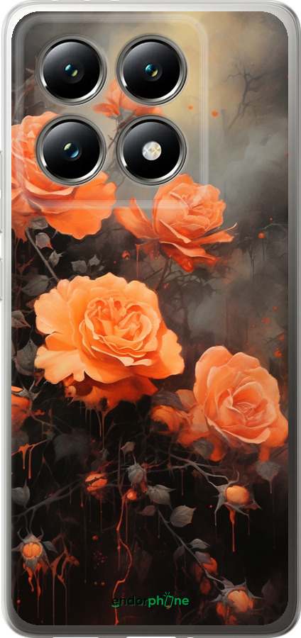 Силіконовий чехол Оранжеві троянди для Xiaomi 14T 5G - 5944u-3773 изображение 