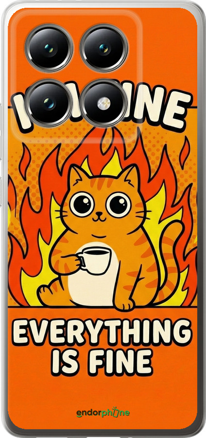 Силиконовый чехол Funny Cat для Xiaomi 14T 5G - 6786u-3773 изображение 