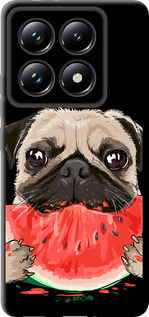 TPU чехол Мопс и арбуз для Xiaomi 14T Pro - 4665b-3806 изображение 
