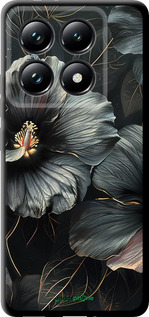 TPU чехол Черные цветы для Xiaomi 14T Pro - 6031b-3806 изображение 