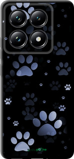 TPU чехол С синими отпечатками лап для Xiaomi 14T Pro - 6441b-3806 изображение 