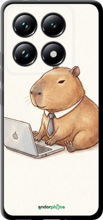 TPU чехол Funny Capybara CEO Working для Xiaomi 14T Pro - 6777b-3806 изображение 
