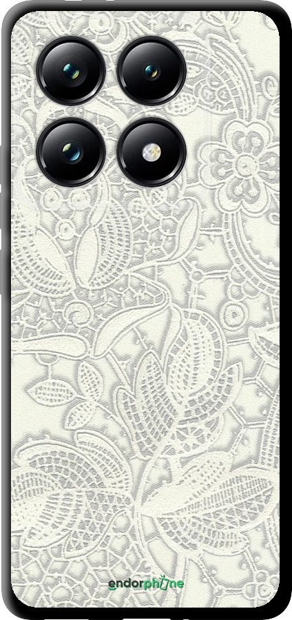 TPU чехол Біле мереживо для Xiaomi 14T Pro - 4383b-3806 изображение 