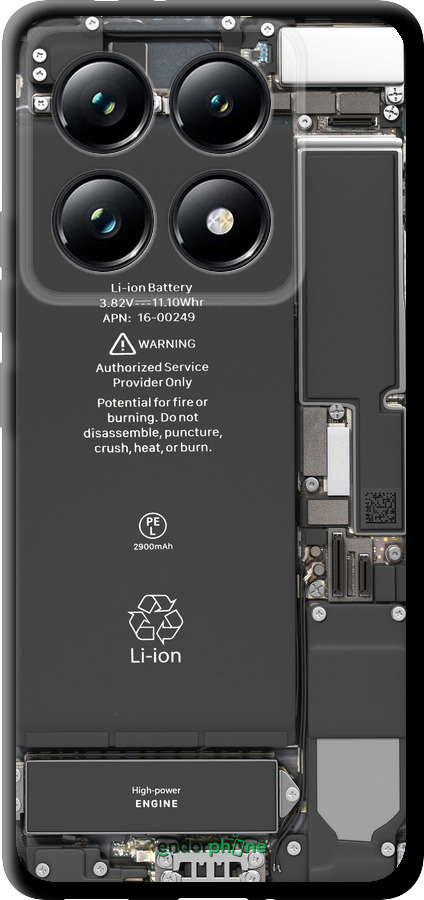 TPU чехол Детали смартфона для Xiaomi 14T Pro - 5487b-3806 изображение 
