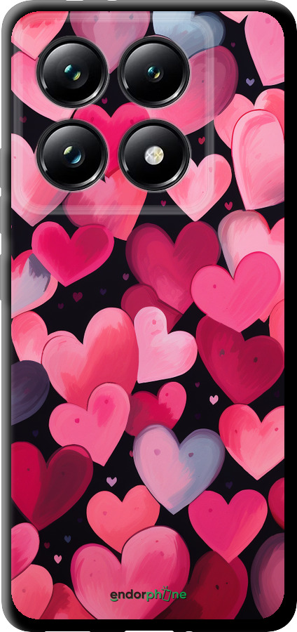 TPU чехол Сердечки 4 для Xiaomi 14T Pro - 5662b-3806 изображение 
