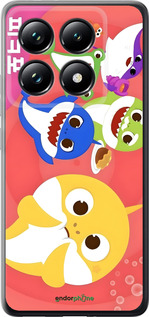 Силіконовий чехол Бейби Шаркс для Xiaomi 14T Pro - 6305u-3806 изображение 