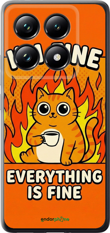 Силиконовый чехол Funny Cat для Xiaomi 14T Pro - 6786u-3806 изображение 